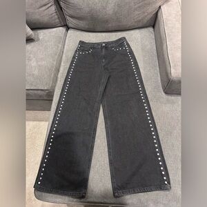 House of Harlow Black Studded Jeans